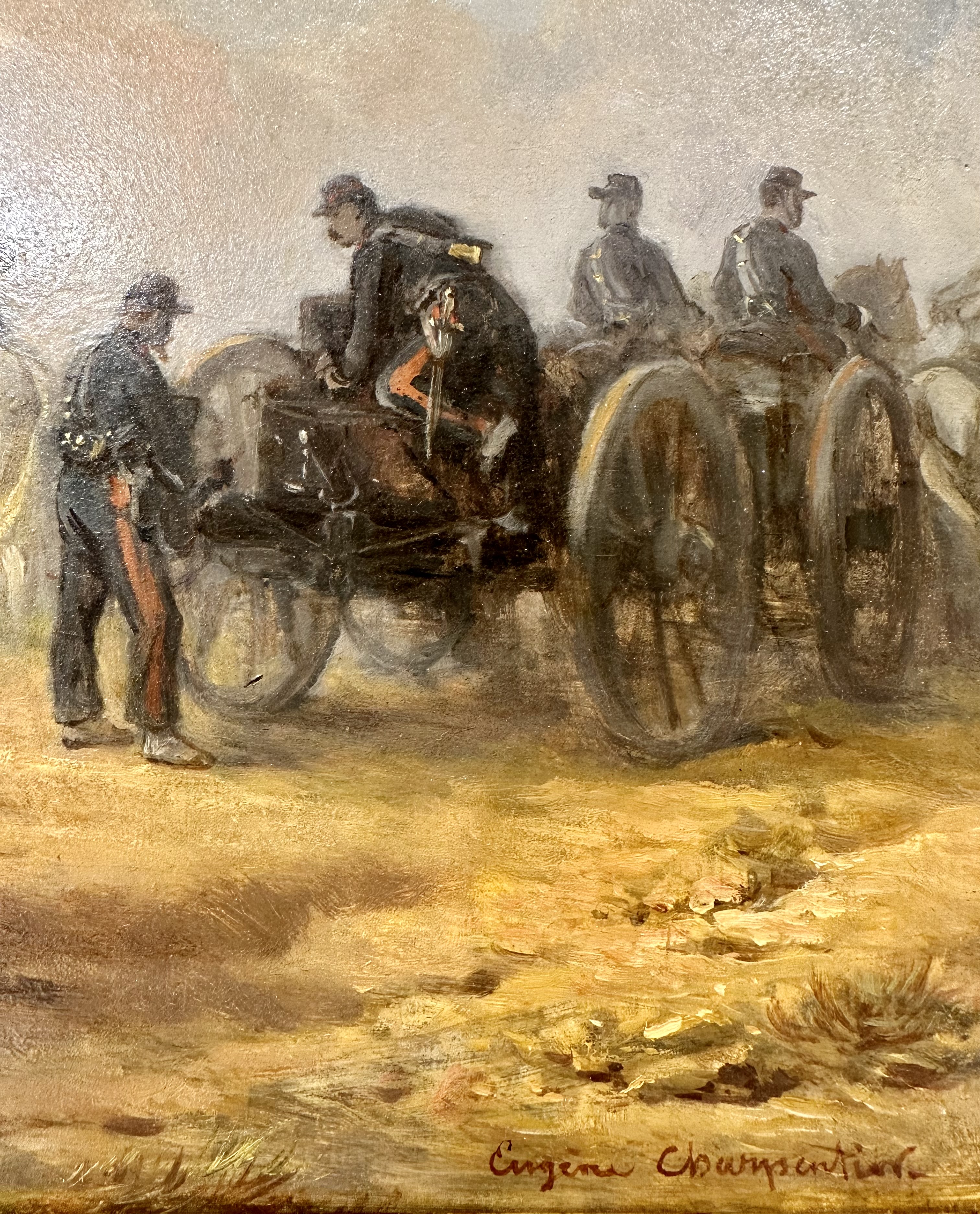 Эжен Шарпантье, "Артиллерия в действии", сер. XIX века 